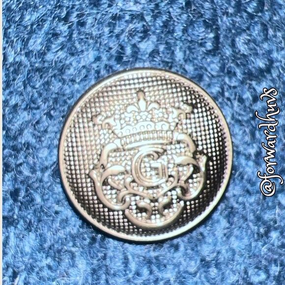 Guess Wool Blend Teal Colored Pea Coat Size Large - Picture 7 of 13